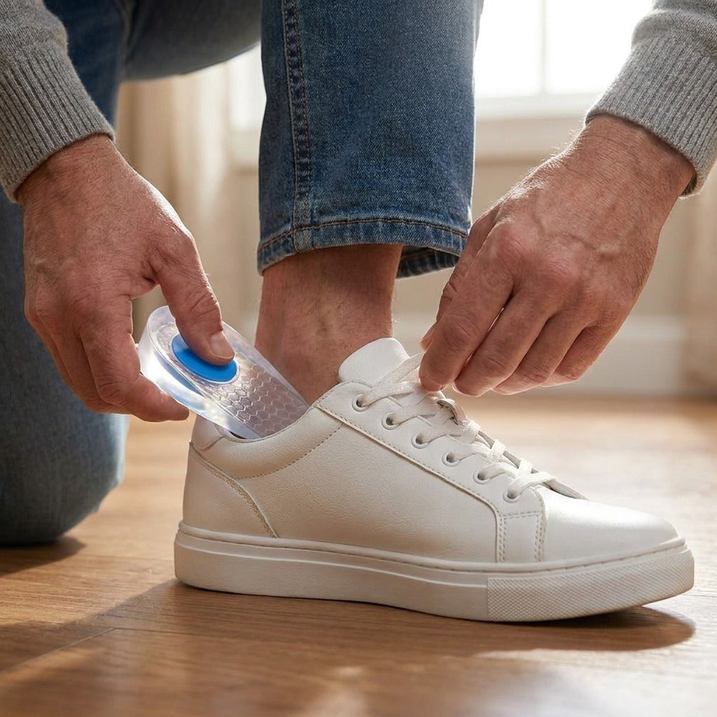 Silicone Height-Increasing Insoles for Shoes - in use