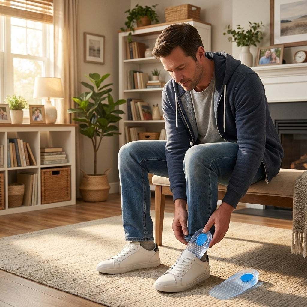 Silicone Height-Increasing Insoles for Shoes - at home