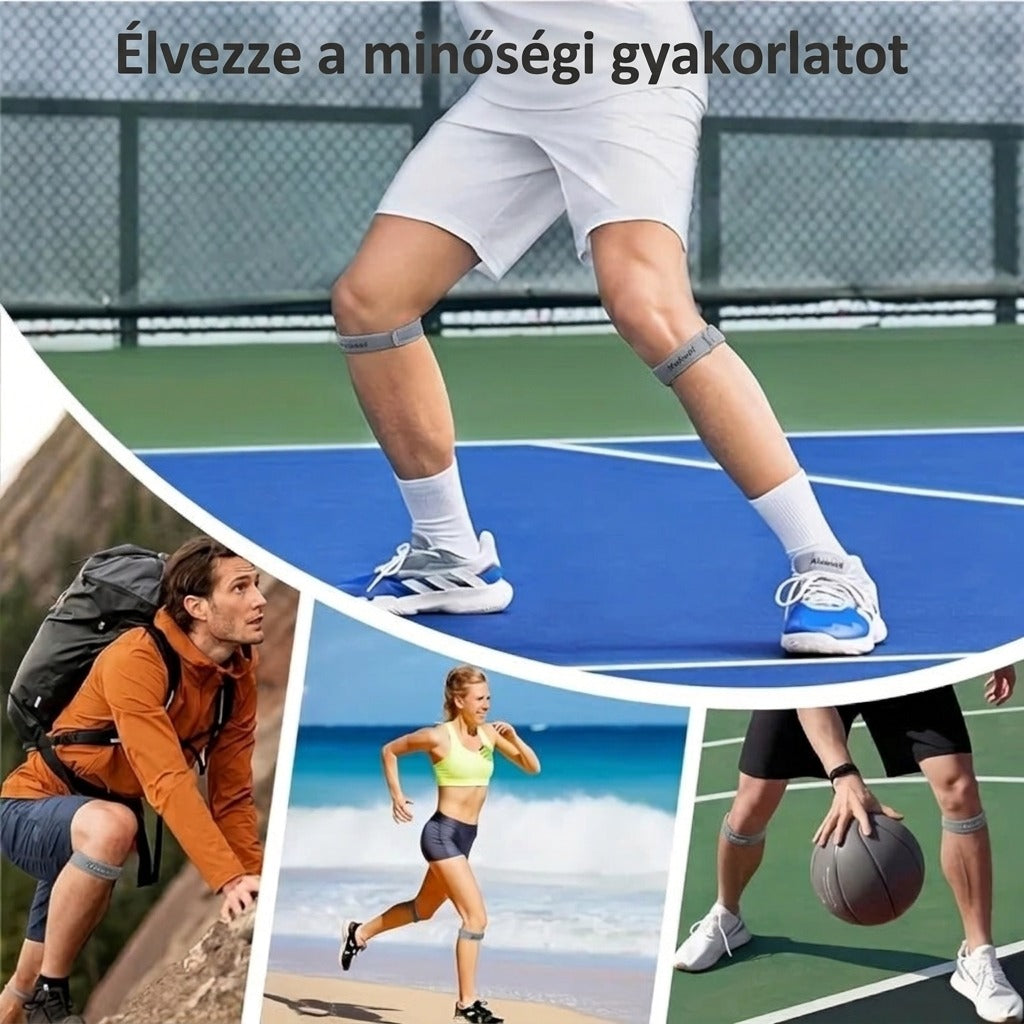 Sportoló nő térdtámasztékkal minőségi gyakorlatban