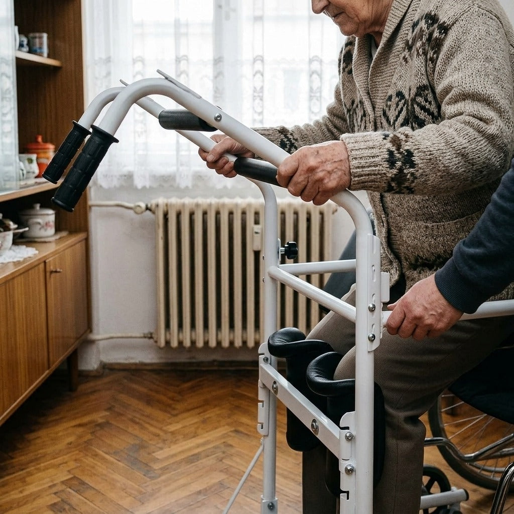 Felállást segítő betegemelő - használat közben