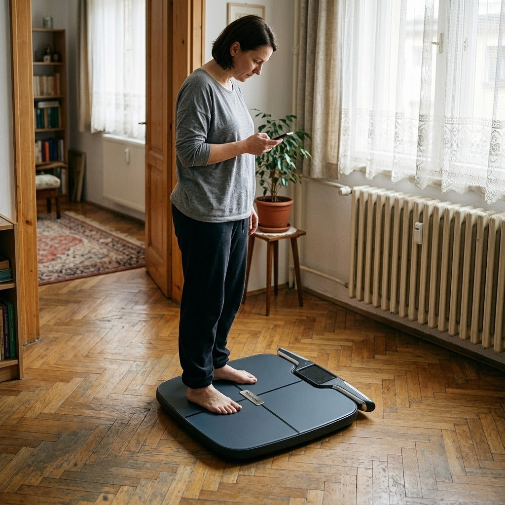 Okosmérleg WiFi- és Bluetooth-kapcsolattal - otthon