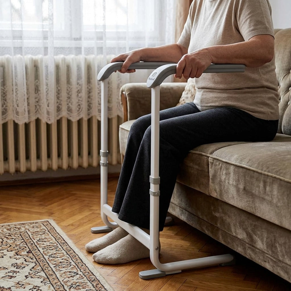 Kanapé melletti felállást segítő kapaszkodó - használat közben