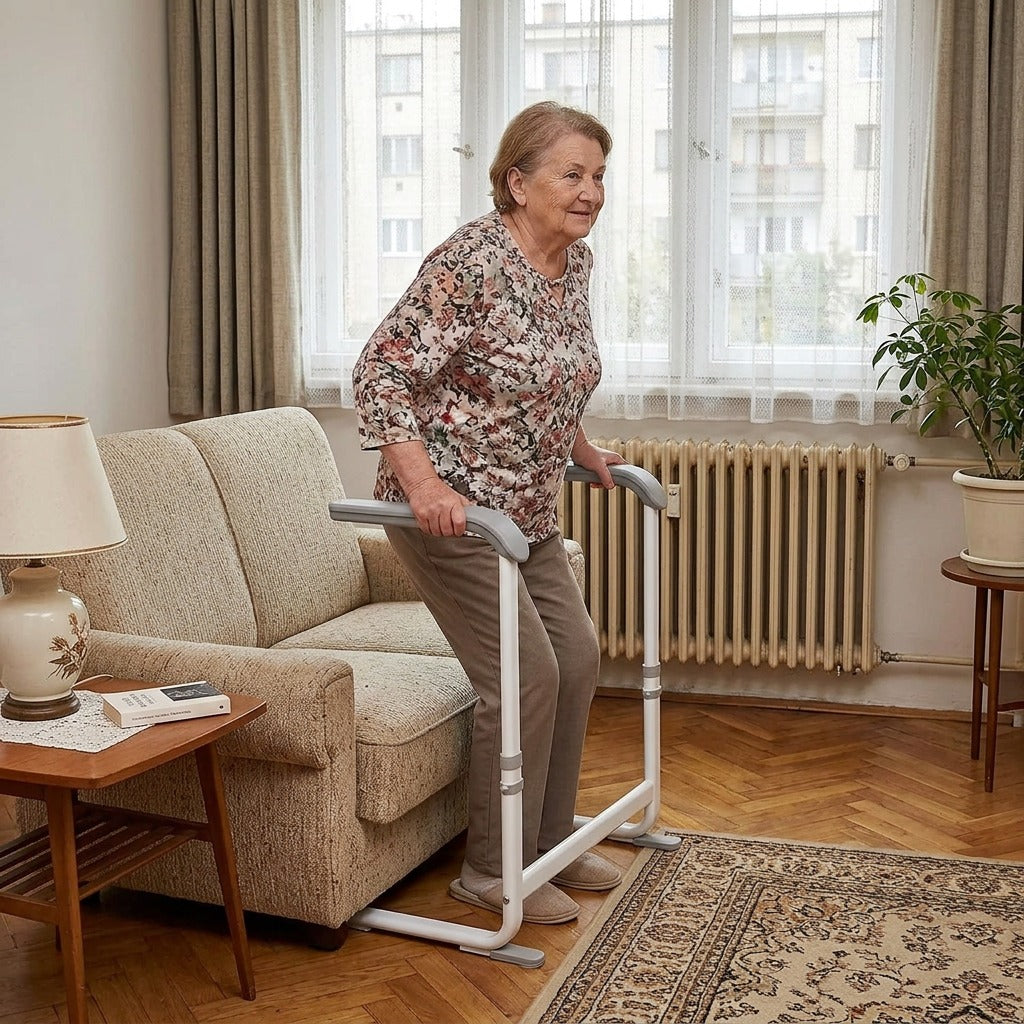 Kanapé melletti felállást segítő kapaszkodó - a mindennapokban