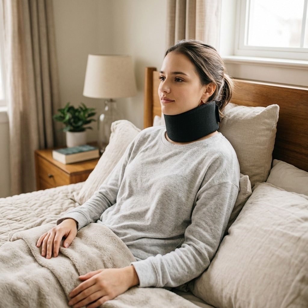 Soft Adjustable Neck Brace, Cervical Collar for Sleeping - in everyday life