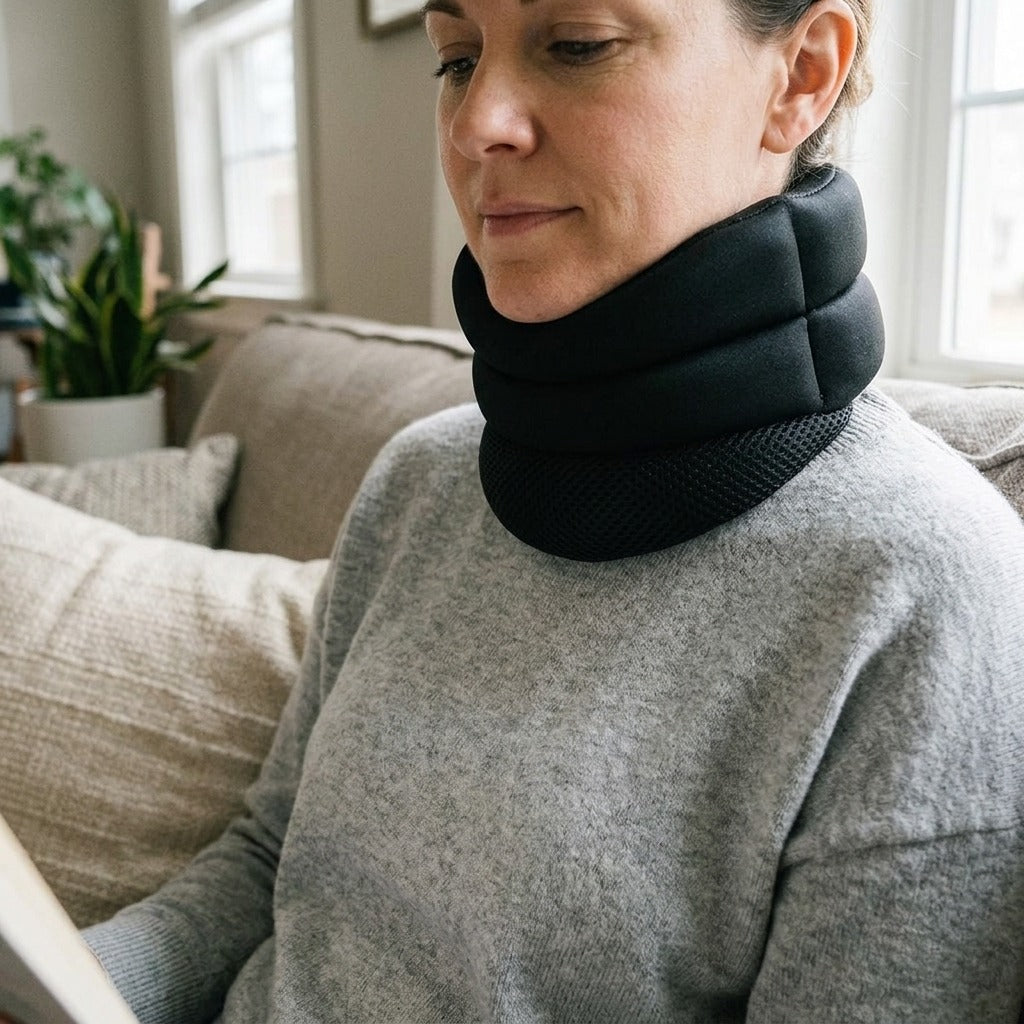 Soft Foam Cervical Neck Brace - in use