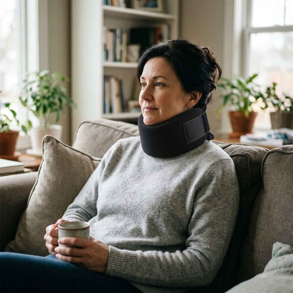 Soft Foam Cervical Neck Brace - in everyday life
