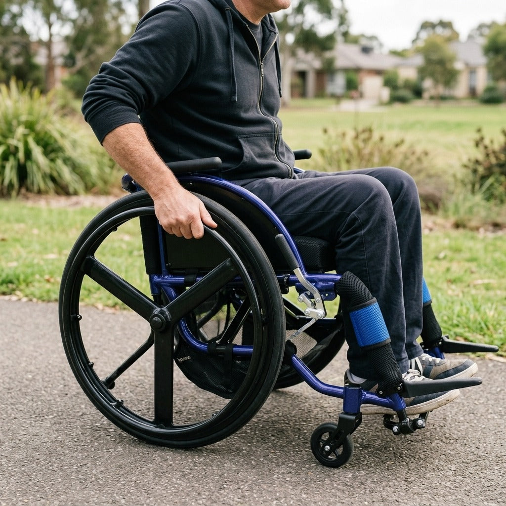 Sports and Leisure Wheelchair, 36 cm Seat Width - in use