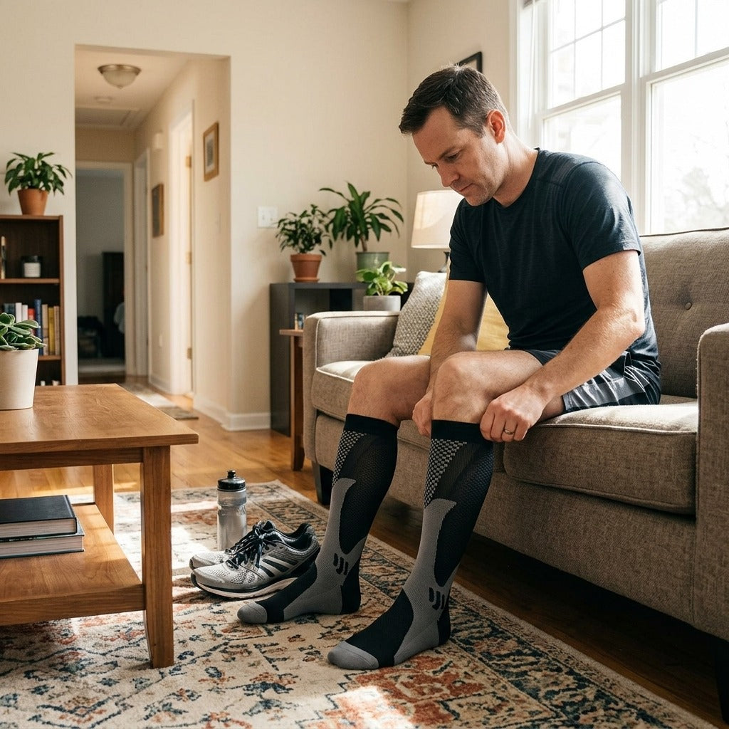 Sports Compression Socks 20-30 mmHg - at home
