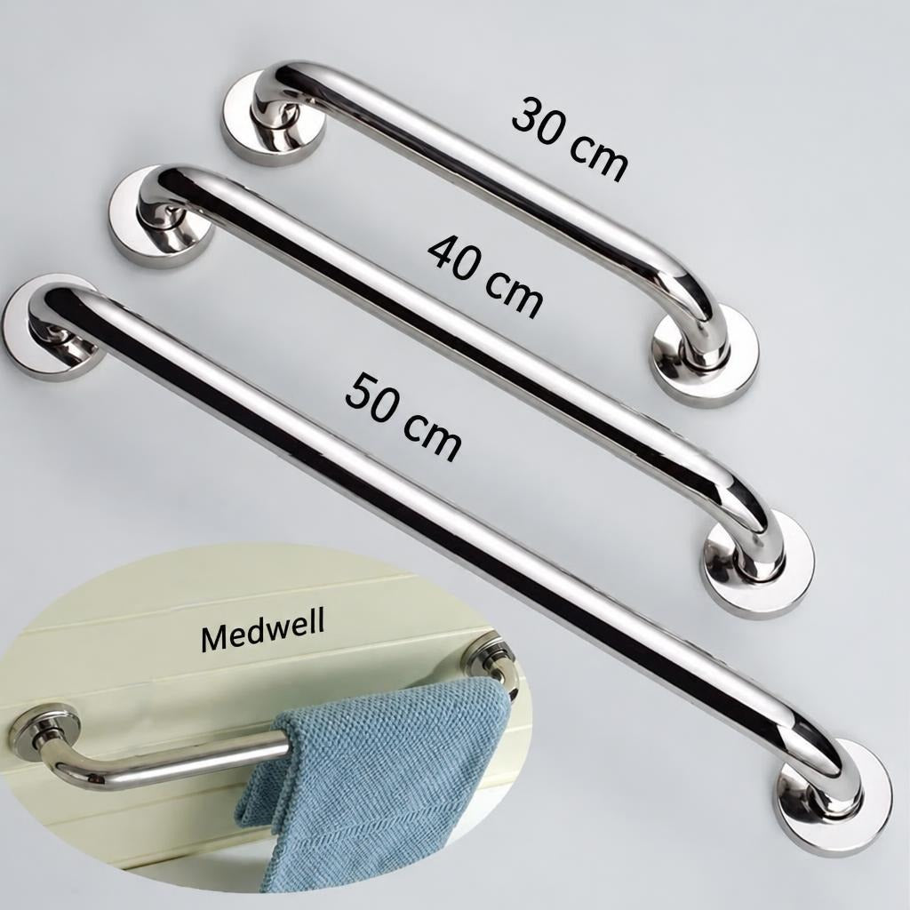 Három különböző méretű fém kapaszkodó: 30 cm, 40 cm és 50 cm méretben.