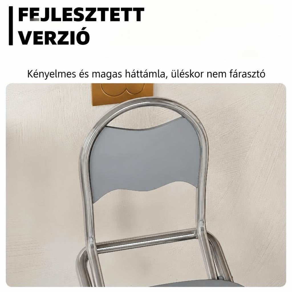 Kényelmes és magas háttámlájú szék részlete.