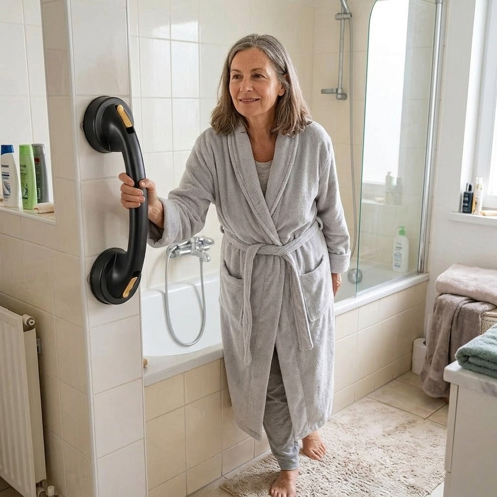 Suction Shower Grab Bar for Bathtub and Bathroom - in everyday life