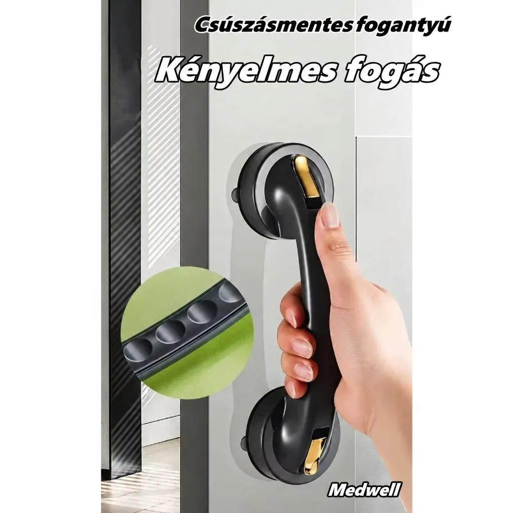 Vákuumos kapaszkodó csúszásmentes fogantyúval és kényelmes fogással.