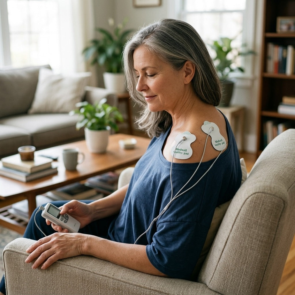 TENS EMS Conductive Gel Electrode Pads - in everyday life