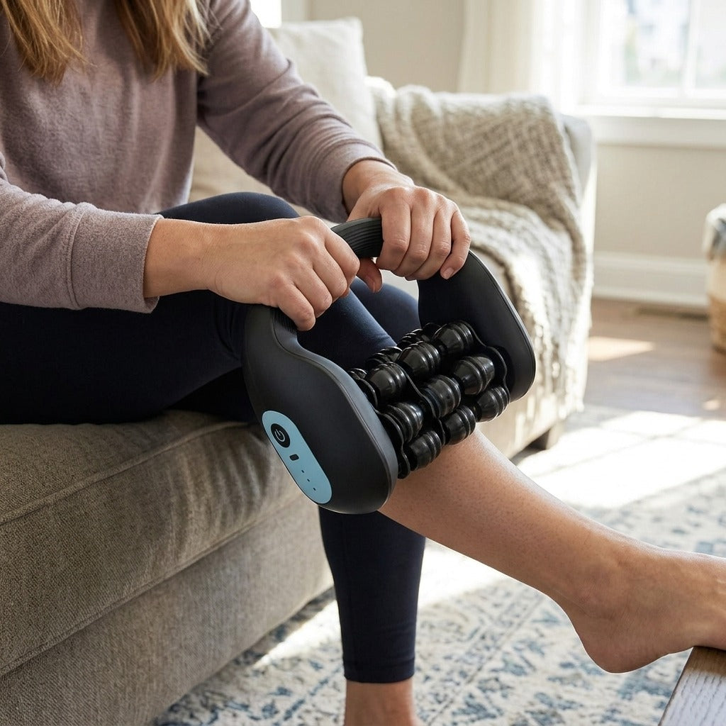 Medwell Electric Massage Roller - in use
