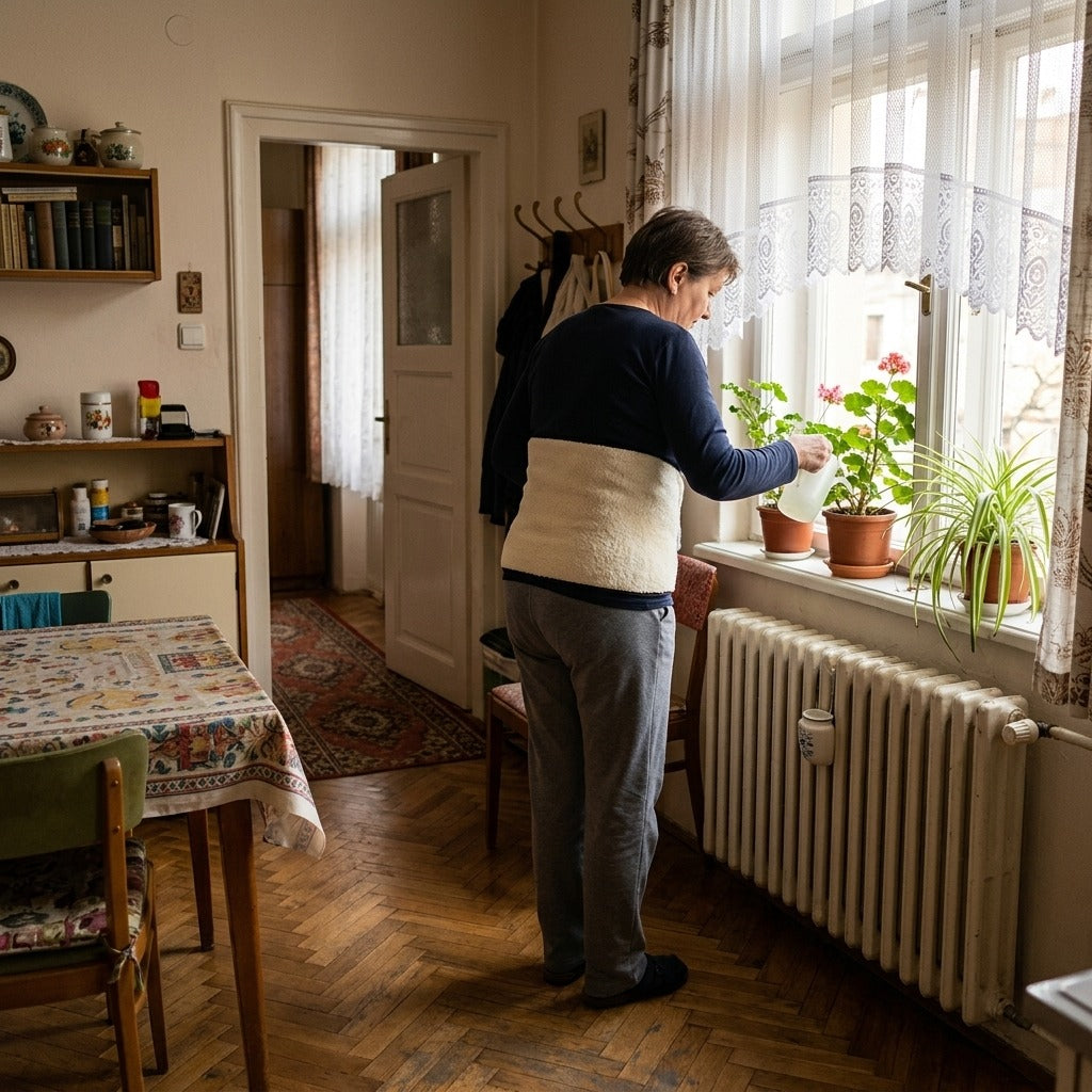 Kasmír derékmelegítő és ágyéktámasztó öv - otthon