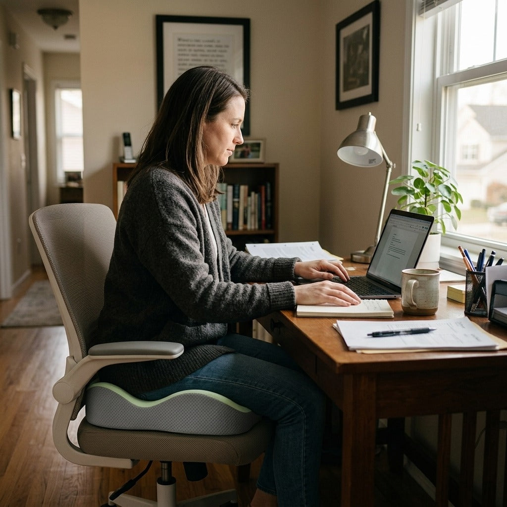 Three-Zone Memory Foam Seat Cushion - at home