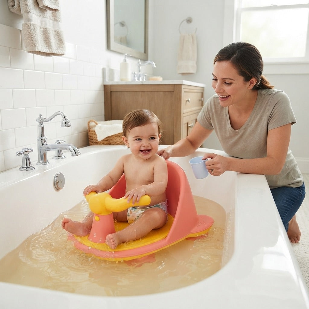 Toddler Bathtub Seat with Suction Cups - in everyday life