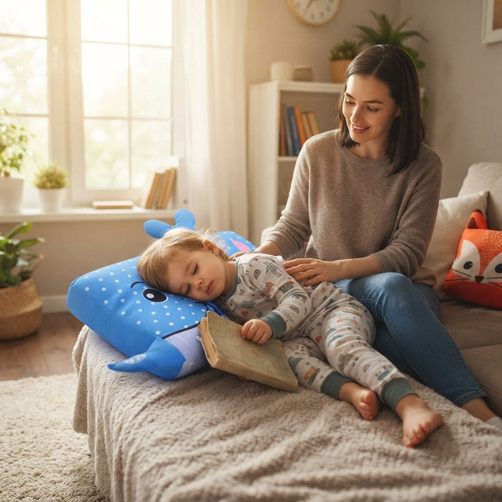 Toddler Pillow with Fiber Filling - at home