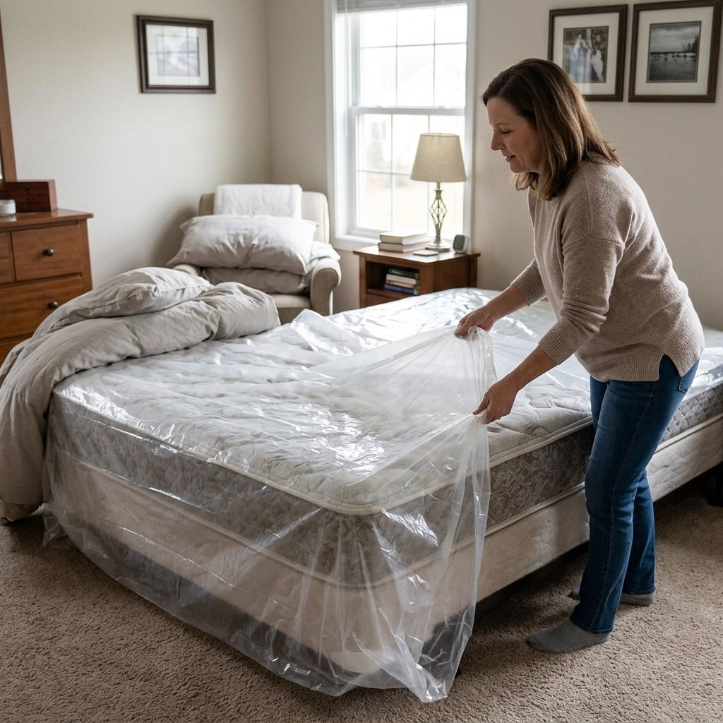 Transparent Disposable Waterproof Bed Cover - in everyday life
