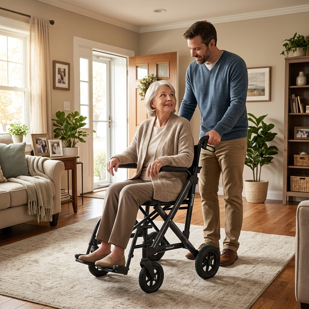 Ultra-Light Folding Push Scooter for Seniors, 5.6 kg - at home