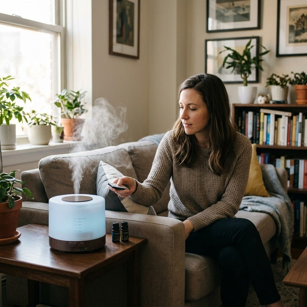 Ultrasonic Diffuser with Cool Mist and LED Lights - at home