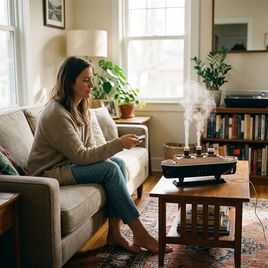 Ultrasonic Humidifier with Remote Control - at home