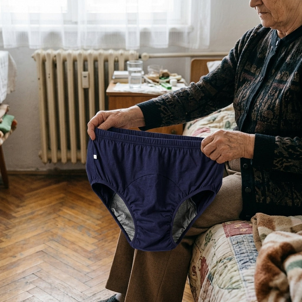 Uniszex felnőtt inkontinencia nadrág - használat közben