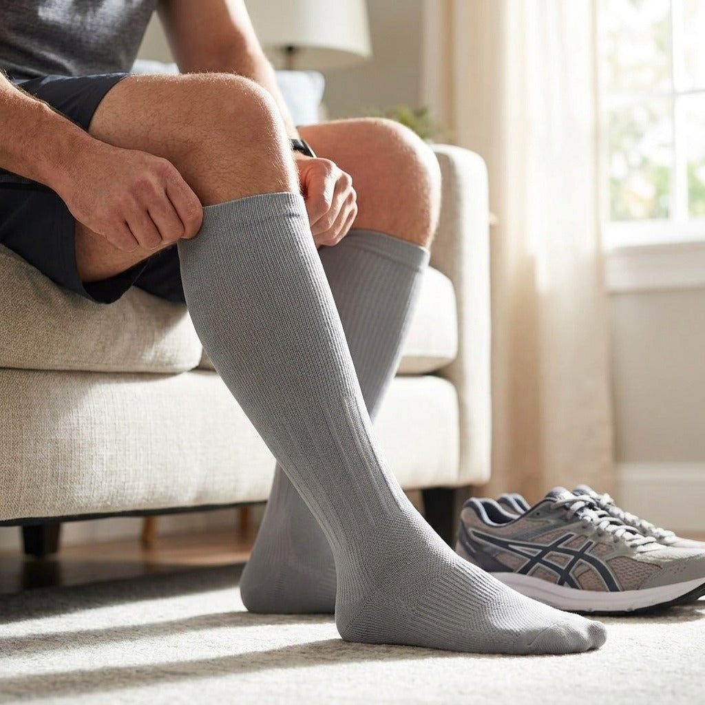 Unisex Compression Socks for Sports - in use