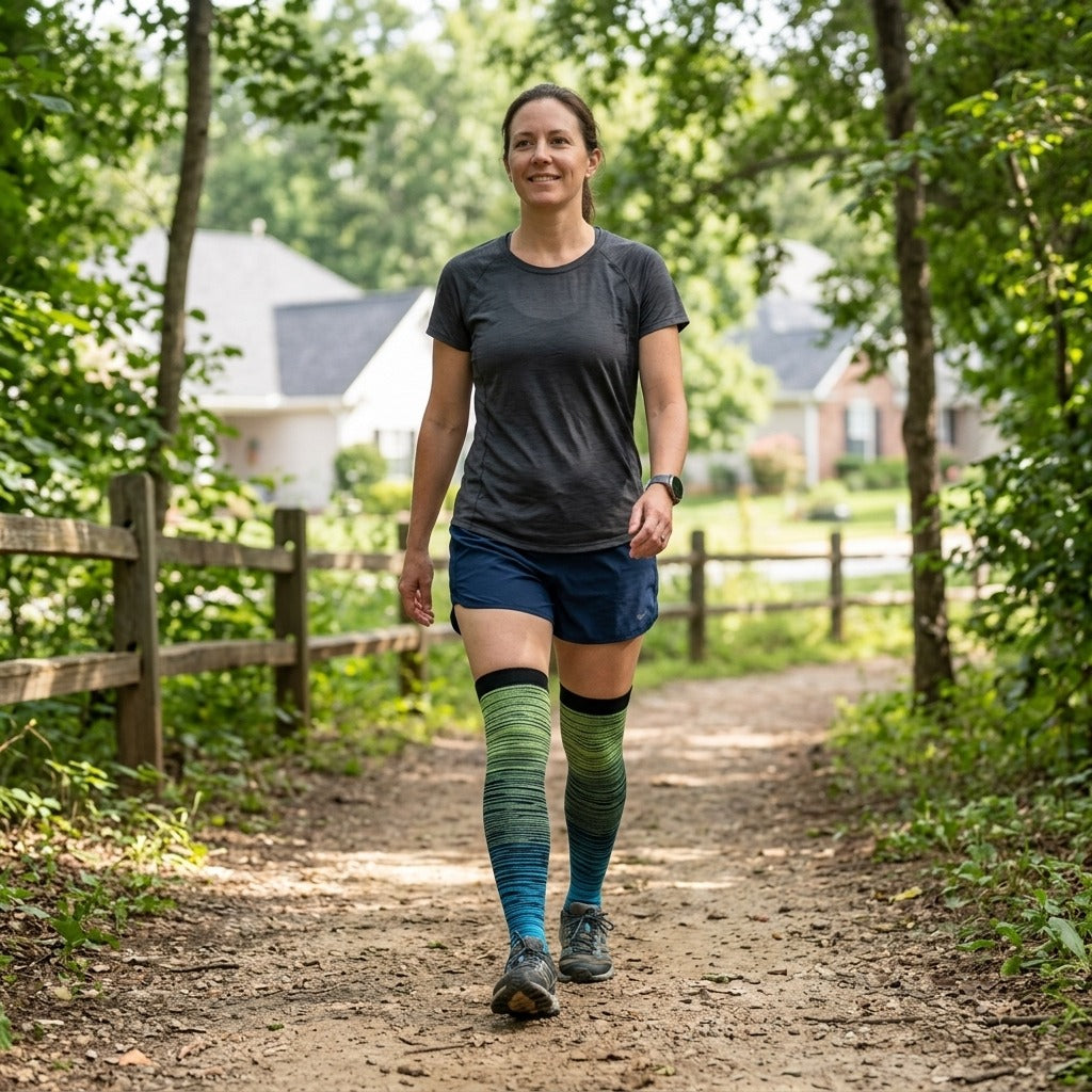 Unisex Compression Stockings for Hiking and Running - in everyday life