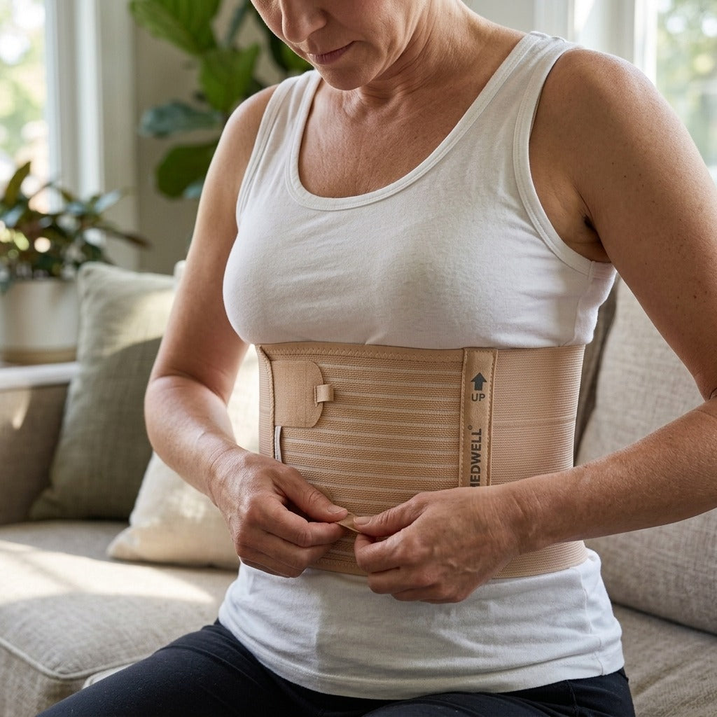 Unisex Rib and Sternum Support Belt - in use
