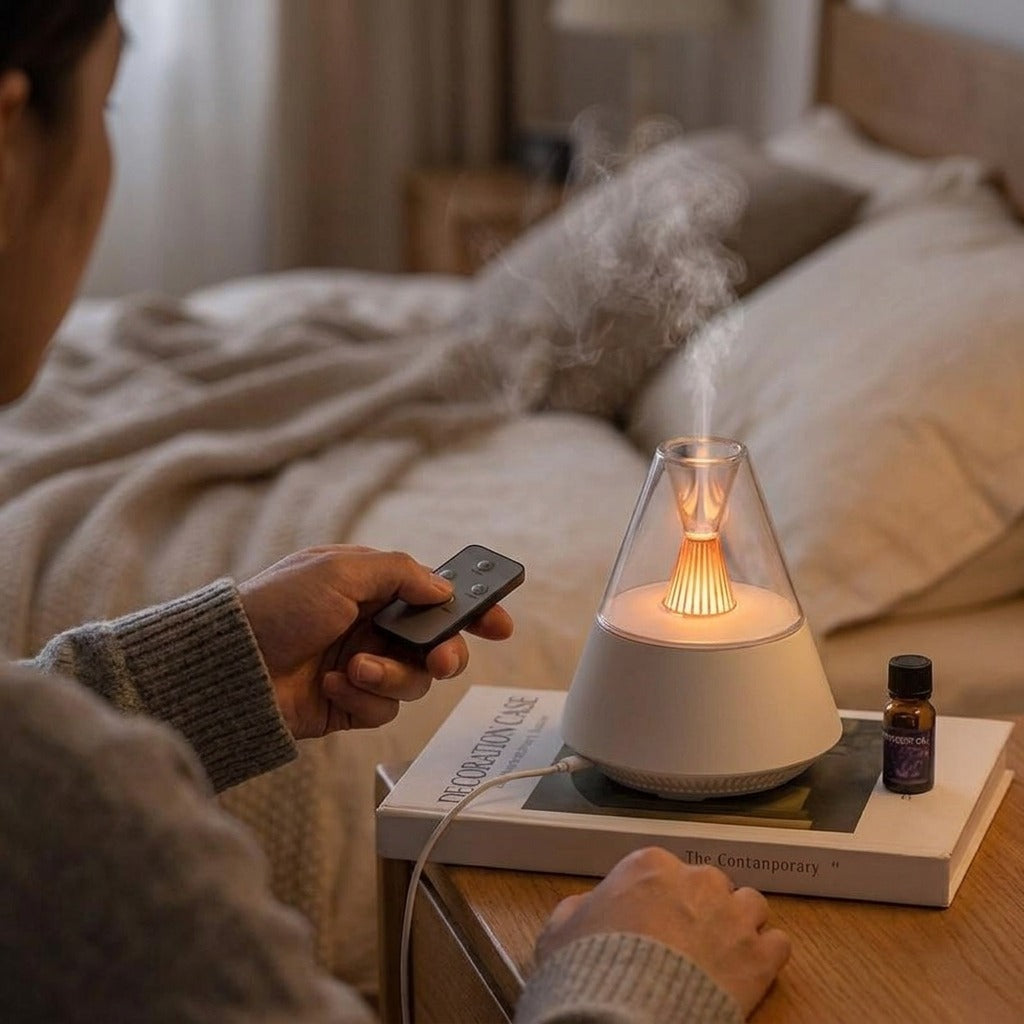 USB Aroma Diffuser and Cool Mist Humidifier - in use