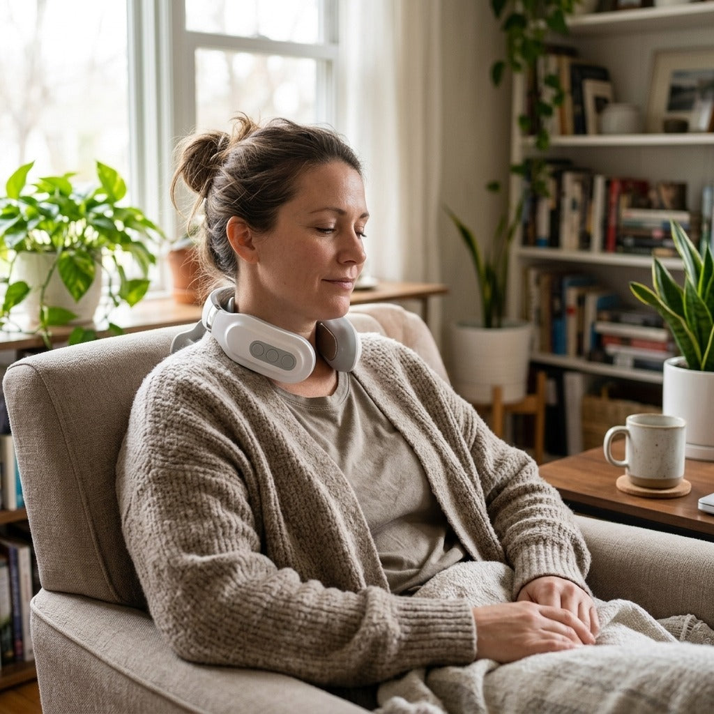 USB Neck Massager with Pulse and Heat - in everyday life