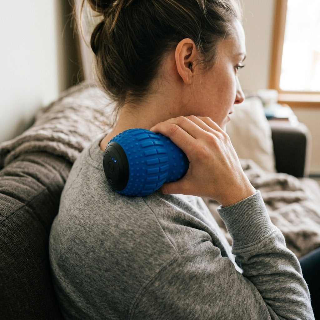 USB-Rechargeable Massage Ball - in use