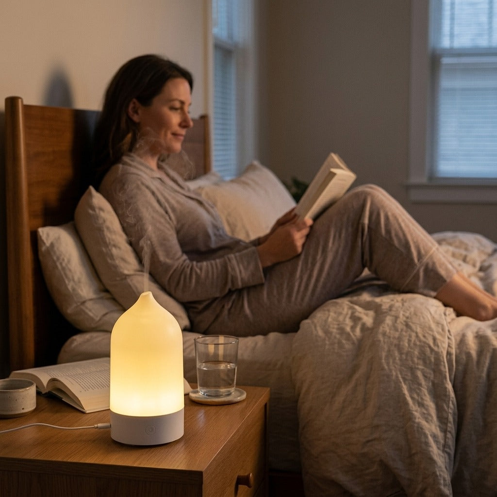USB Ultrasonic Aroma Diffuser with 7-Colour LED Light - in everyday life