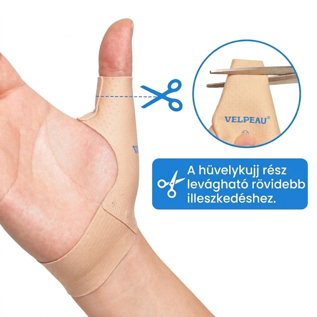 Hüvelykujj támogatás levágható résszel