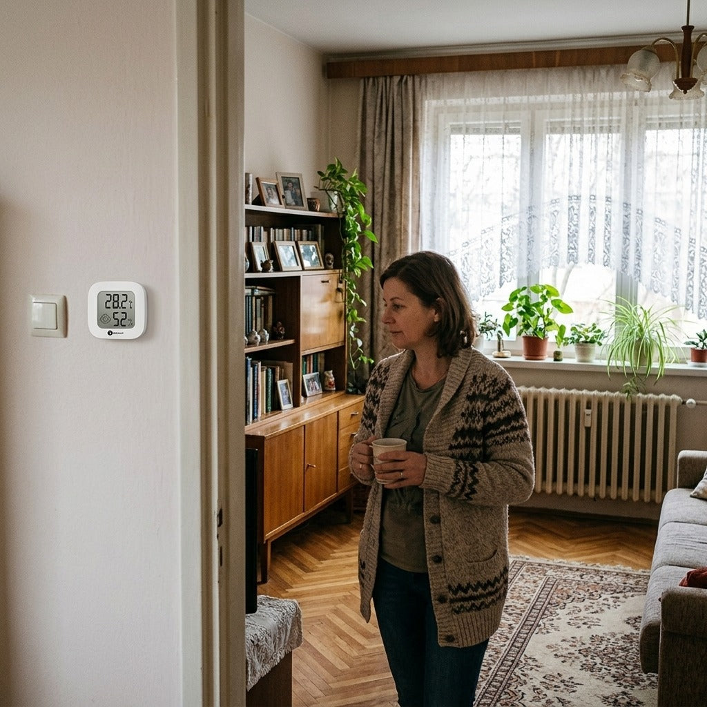 Falra szerelhető beltéri digitális hőmérő - a mindennapokban