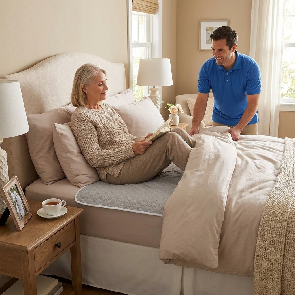 Washable Cotton Incontinence Bed Pads - in everyday life