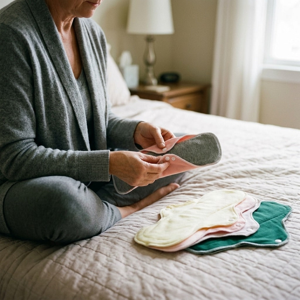Washable Waterproof Incontinence Pad - in use