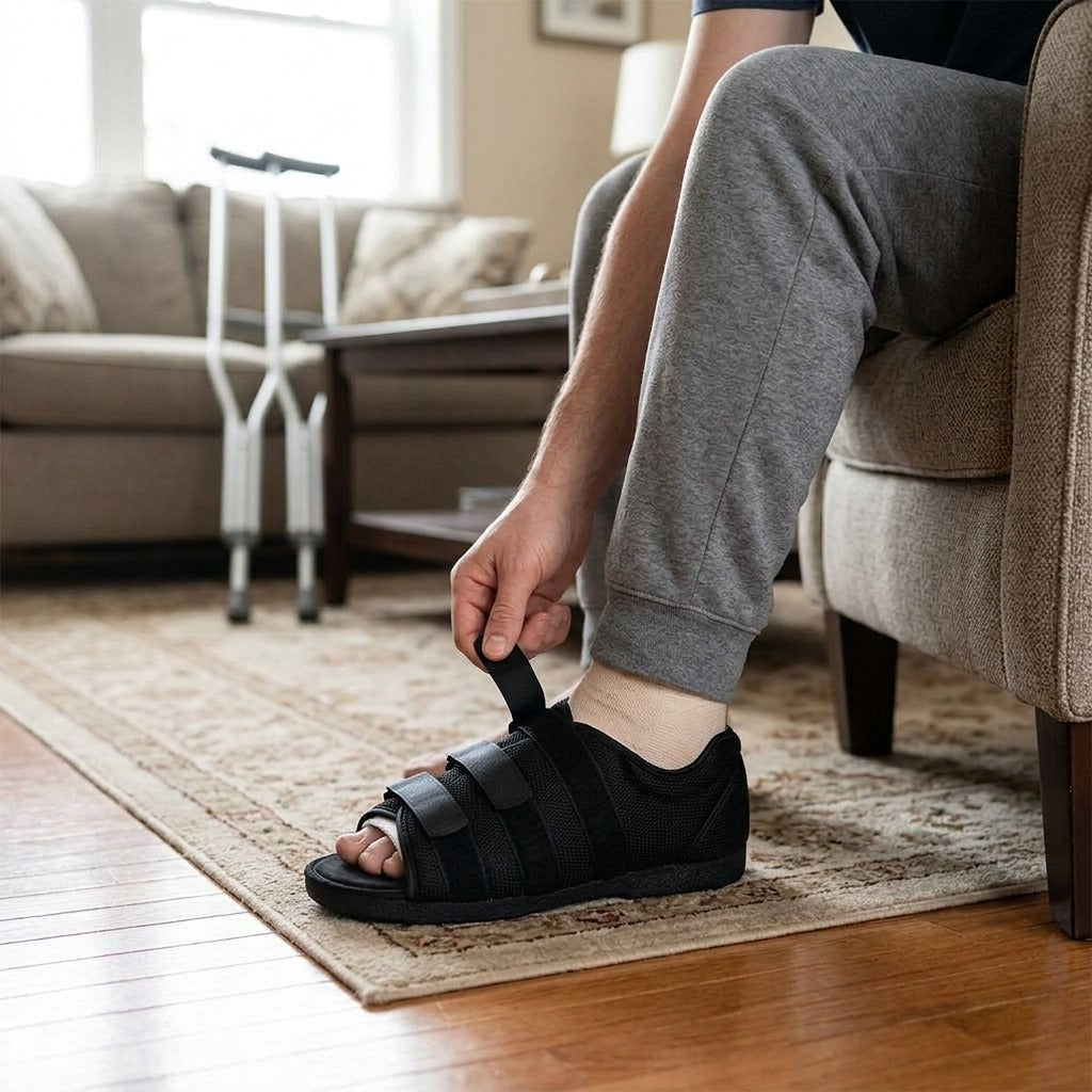 Waterproof Cast Sock Toe Cover - in use