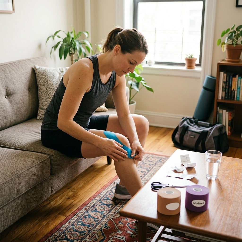 Waterproof Cotton Kinesiology Tape - at home