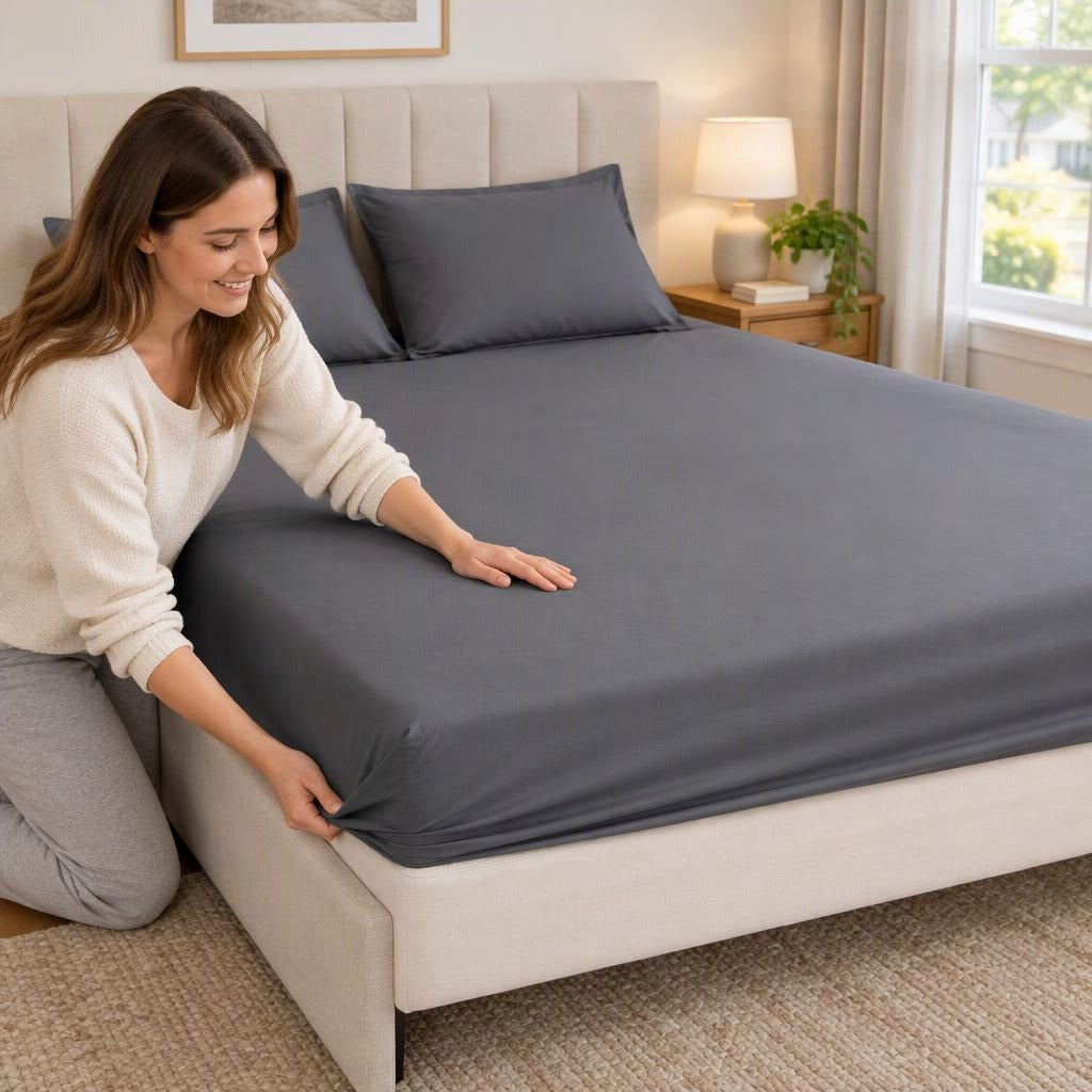 Waterproof Fitted Bed Sheet Mattress Protector - in everyday life