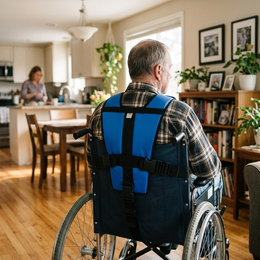 Wheelchair Waist Lap Strap with Buckle - at home