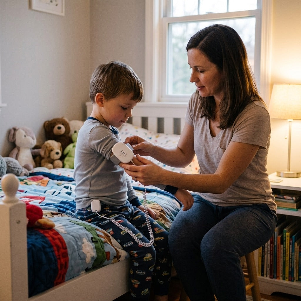 Wired Bedwetting Alarm with Three Alarm Modes - at home