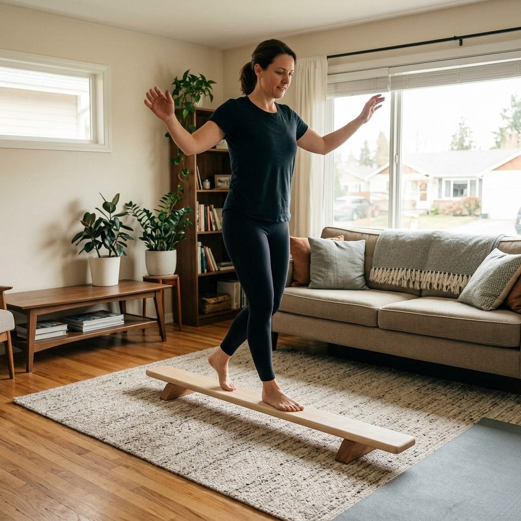 Wooden Balance Training Board for Home Exercise - in everyday life