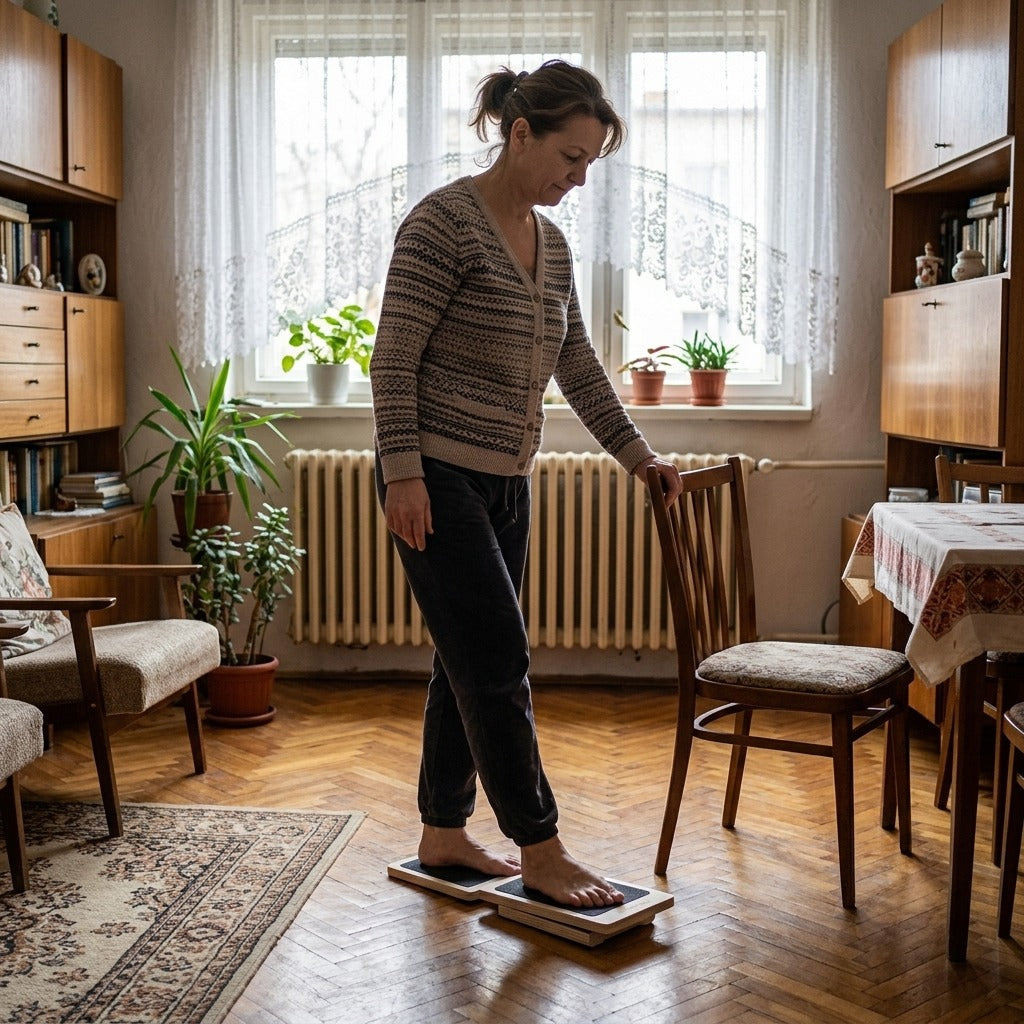Fa egyensúlyozó deszka bokatornához - a mindennapokban