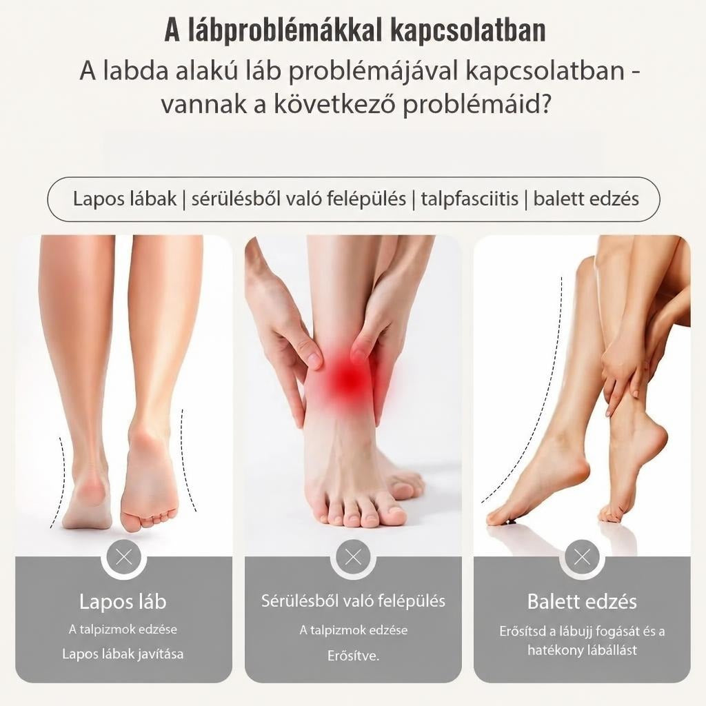 Lábproblémák bemutatása: lúdtalp, boka- és ízületi sérülés, valamint balett edzés.