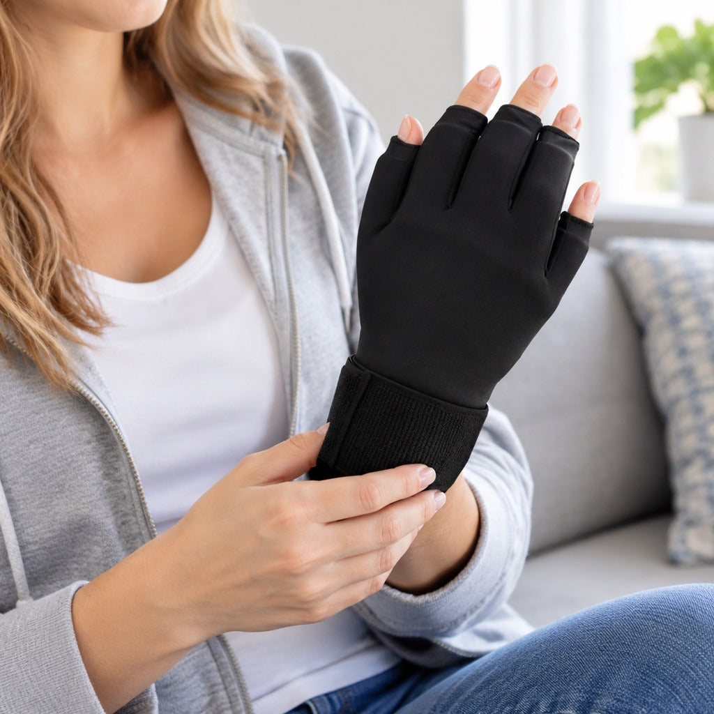 Wrist and Hand Ice Pack Wrap - in use