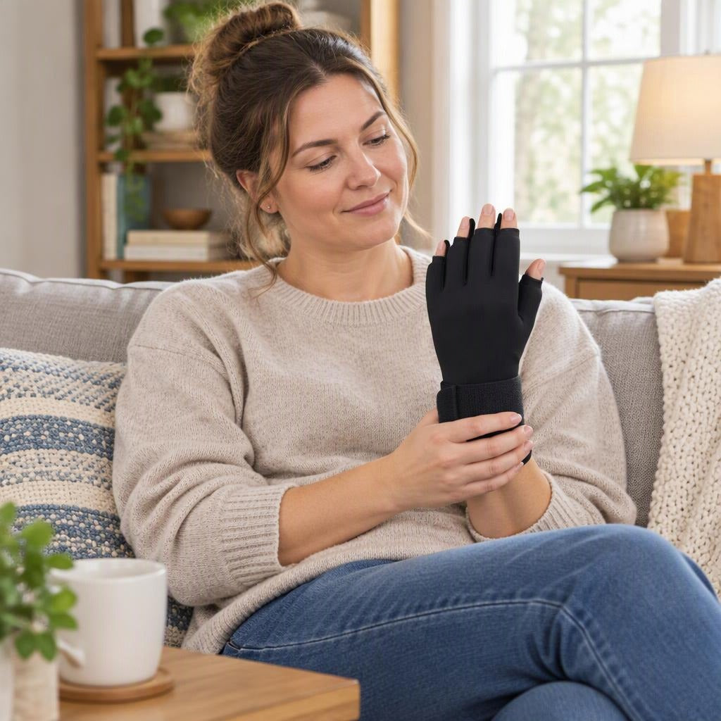 Wrist and Hand Ice Pack Wrap - at home