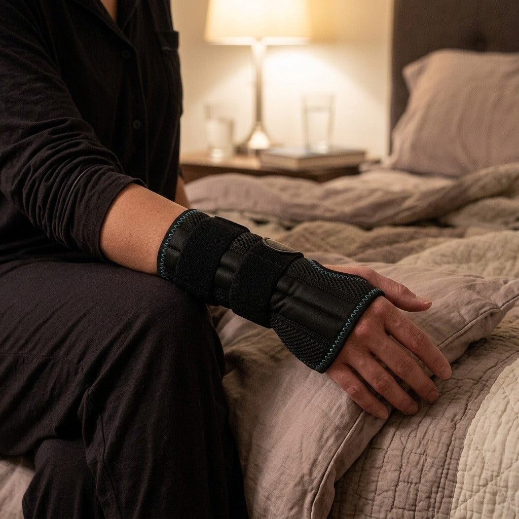 Wrist Brace for Night Support - in use