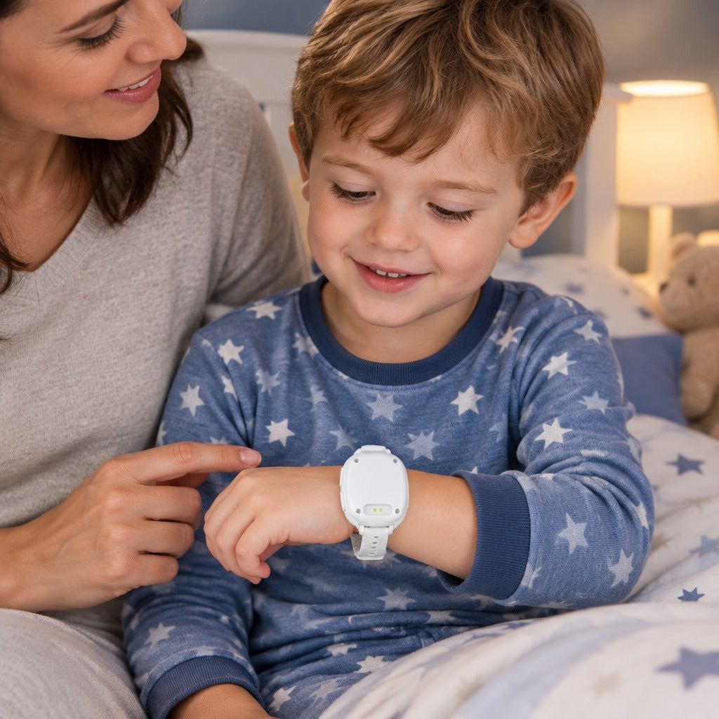 Wrist-Worn Wet Alarm for Children - in use